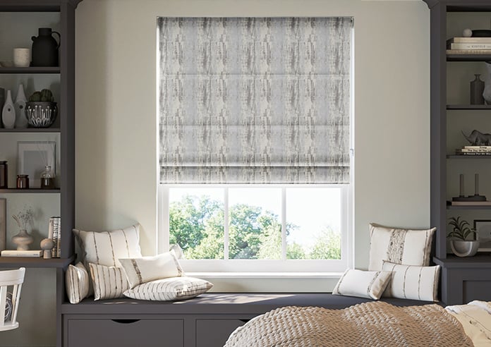 Kiryu, Pearl Grey - Motorised Roman Blind - Image 3
